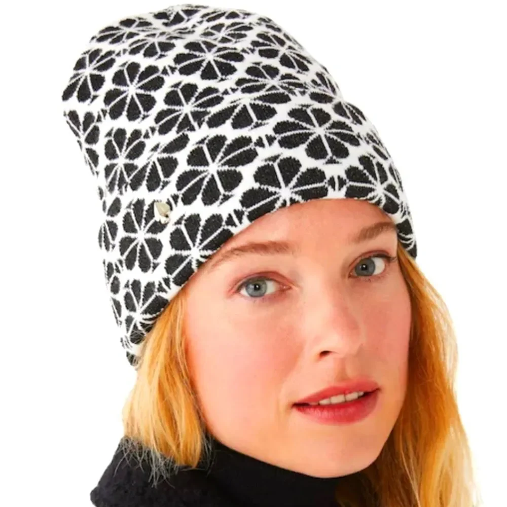 Kate Spade Flower Hat Beanie- French Cream‎